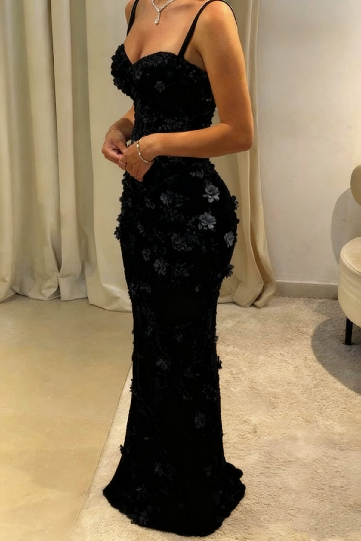 ISABELA | MERMAID GOWN - Black