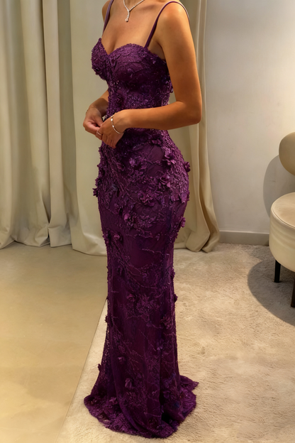 ISABELA | MERMAID GOWN - Grape