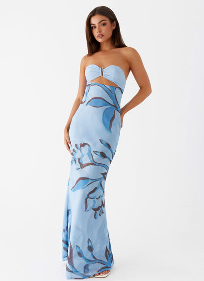 TRINITY | TENNIS MAXI DRESS - Blue, front