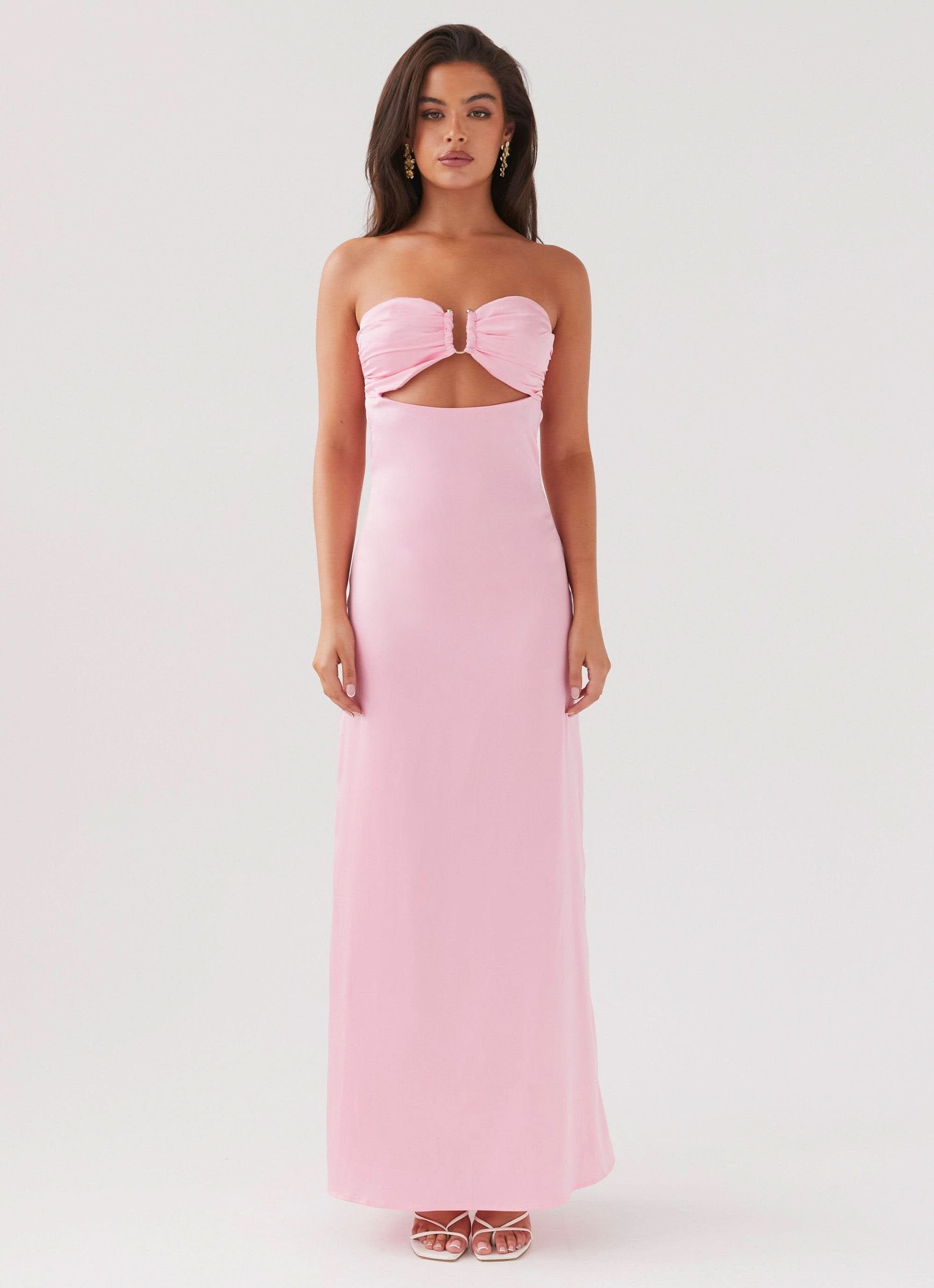 TRINITY | TENNIS MAXI DRESS - Pink, front