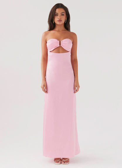 TRINITY | TENNIS MAXI DRESS - Pink, front
