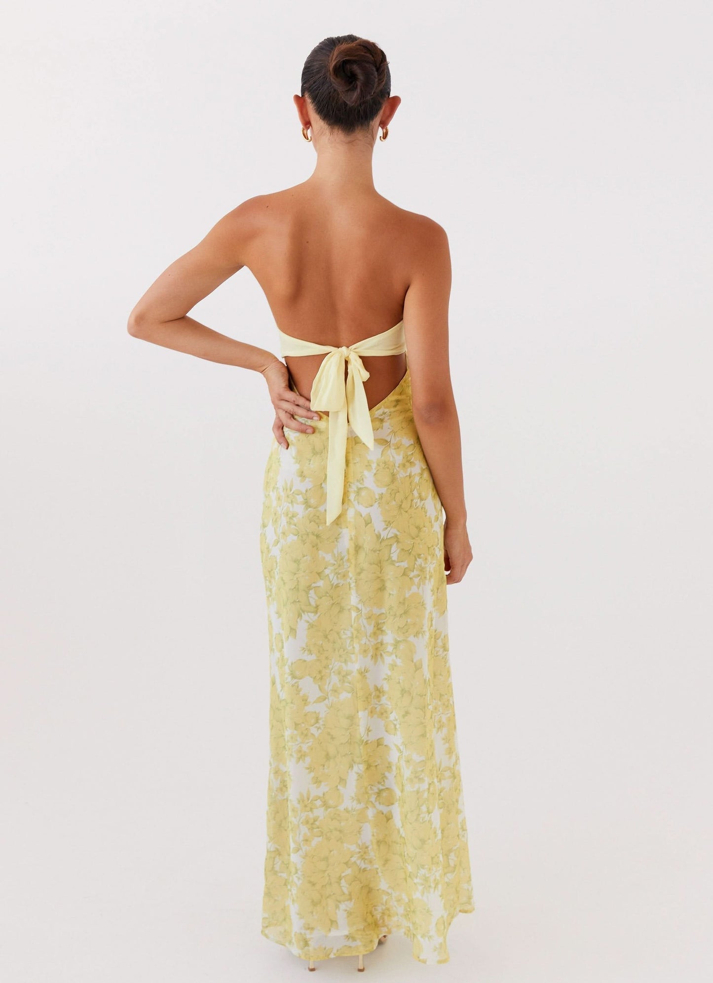 TRINITY | TENNIS MAXI DRESS - Yellow, back