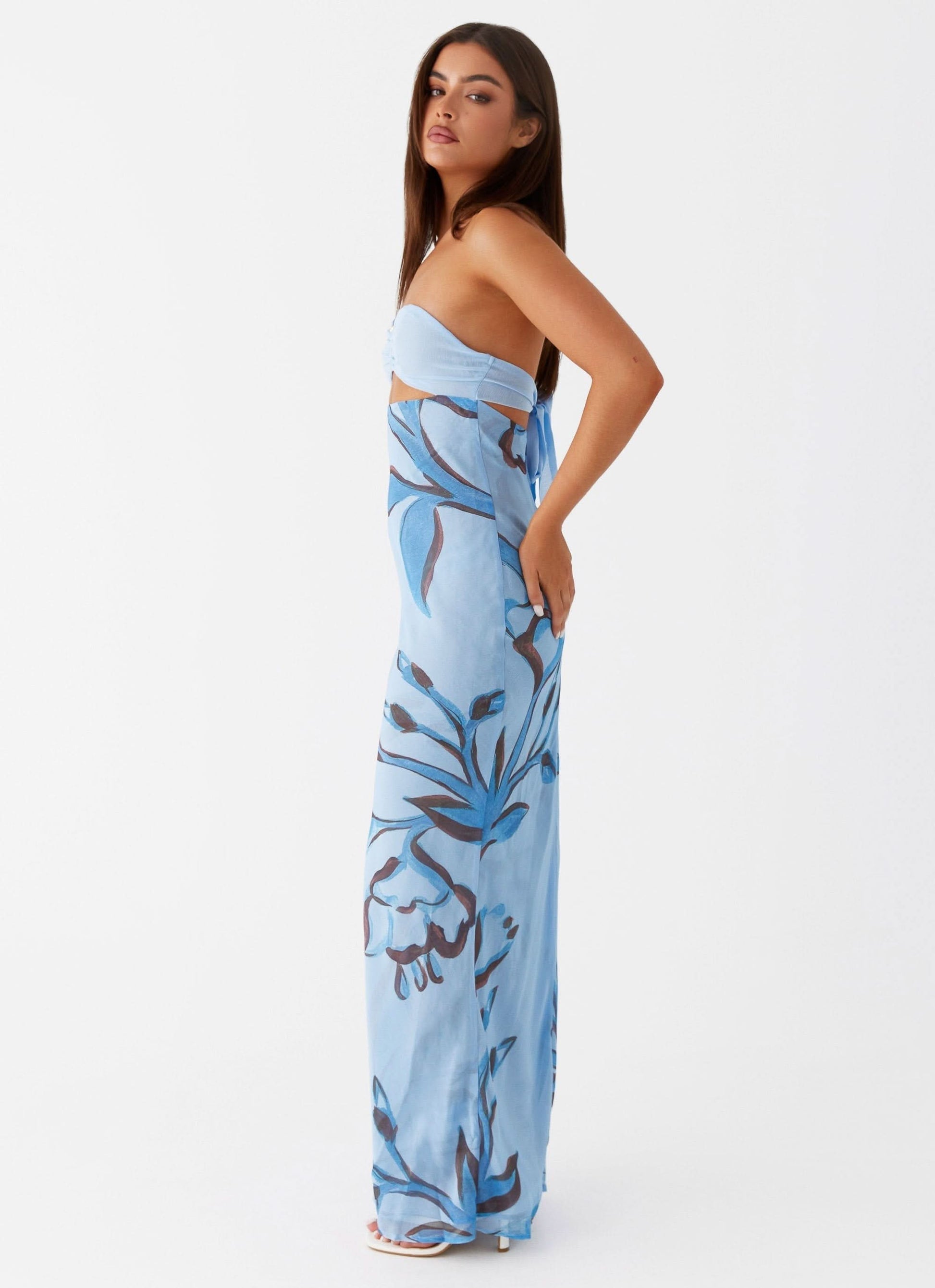 TRINITY | TENNIS MAXI DRESS - Blue, side
