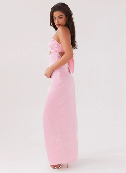 TRINITY | TENNIS MAXI DRESS - Pink, side