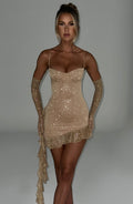 ISALINE | MINI DRESS - Gold Sparkle
