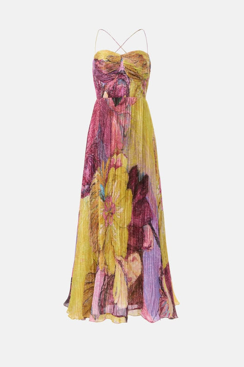 IVANNA | FLORAL MAXI DRESS - Yellow and Pink Floral