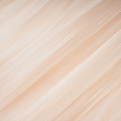 Cream ruffled mini dress fabric with diagonal striped texture detail