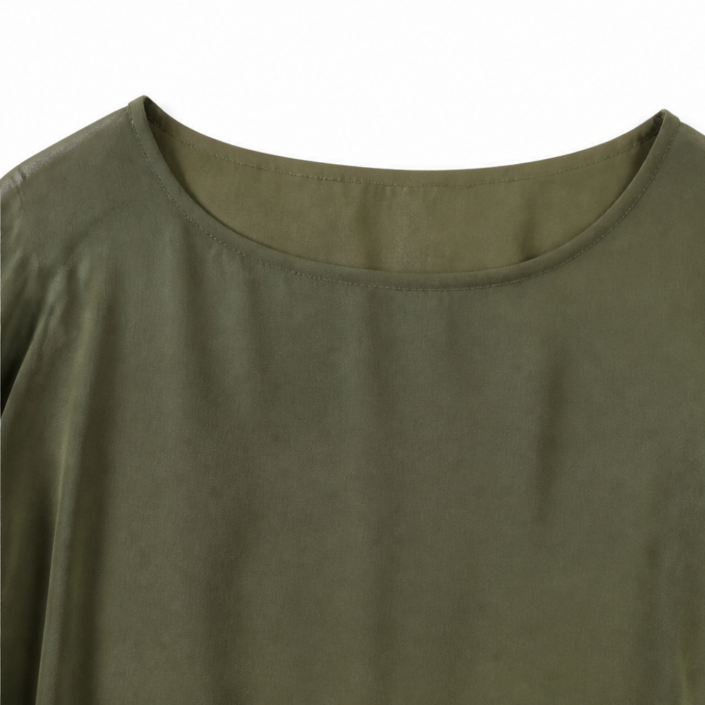 JARDENA | CAPE SLEEVE LAYERED MAXI DRESS - Olive Green