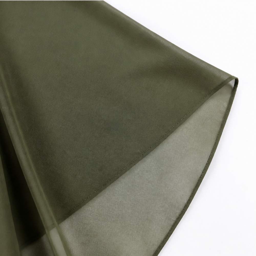 JARDENA | CAPE SLEEVE LAYERED MAXI DRESS - Olive Green