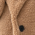 JOELY | LONG TEDDY COAT - Camel