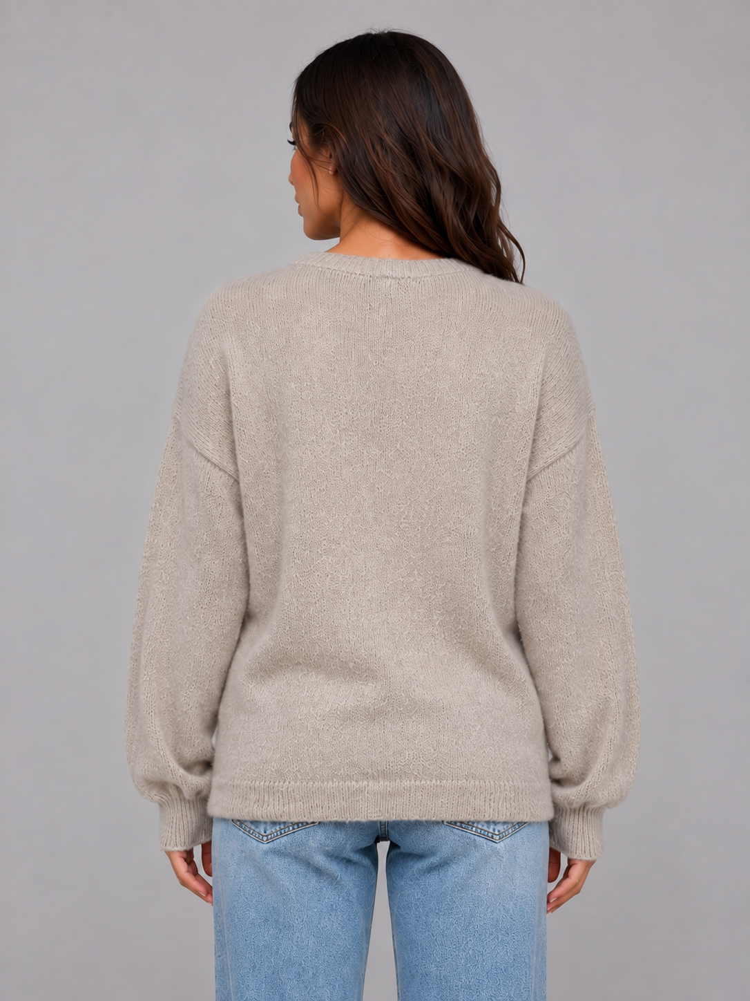 JULEEN | BUTTON FRONT KNIT CARDIGAN - Taupe