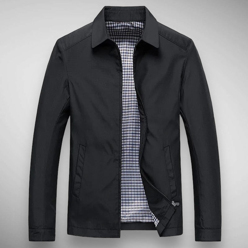 LACHLAN | HARRINGTON JACKET - Black