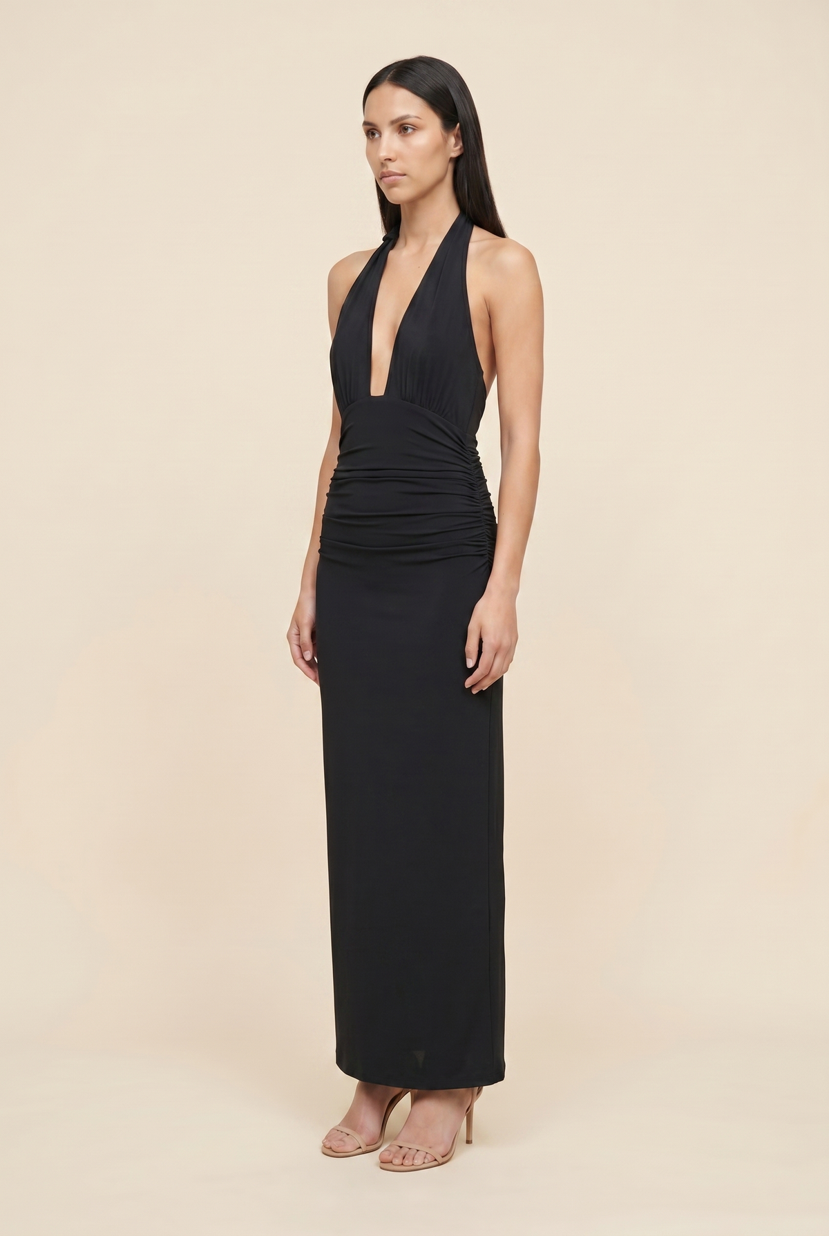 LAIS | HALTER MAXI DRESS - Black