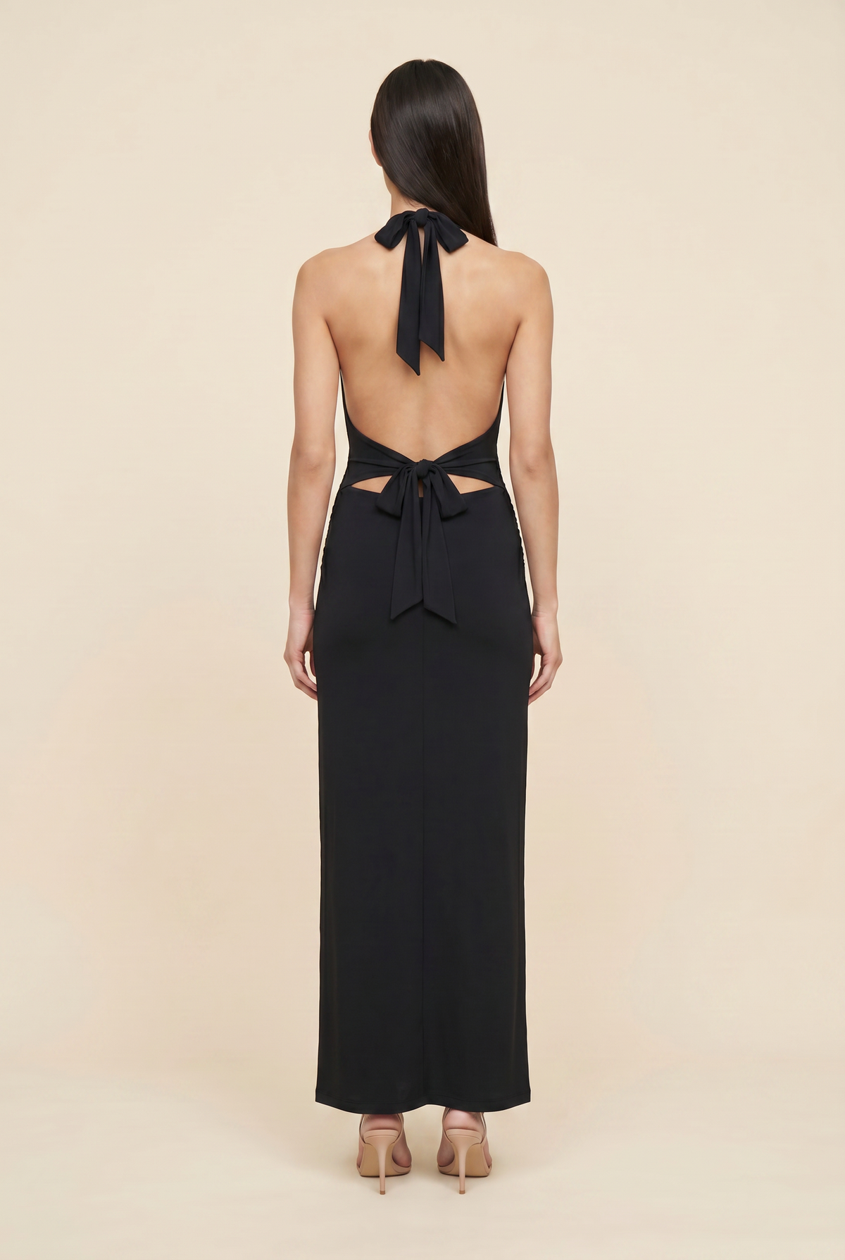 LAIS | HALTER MAXI DRESS - Black