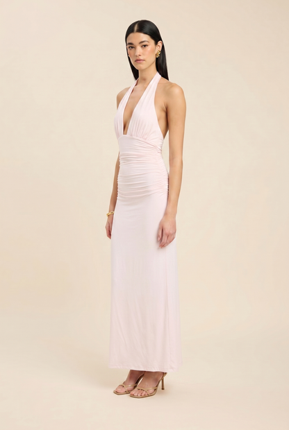 LAIS | HALTER MAXI DRESS - Light Pink