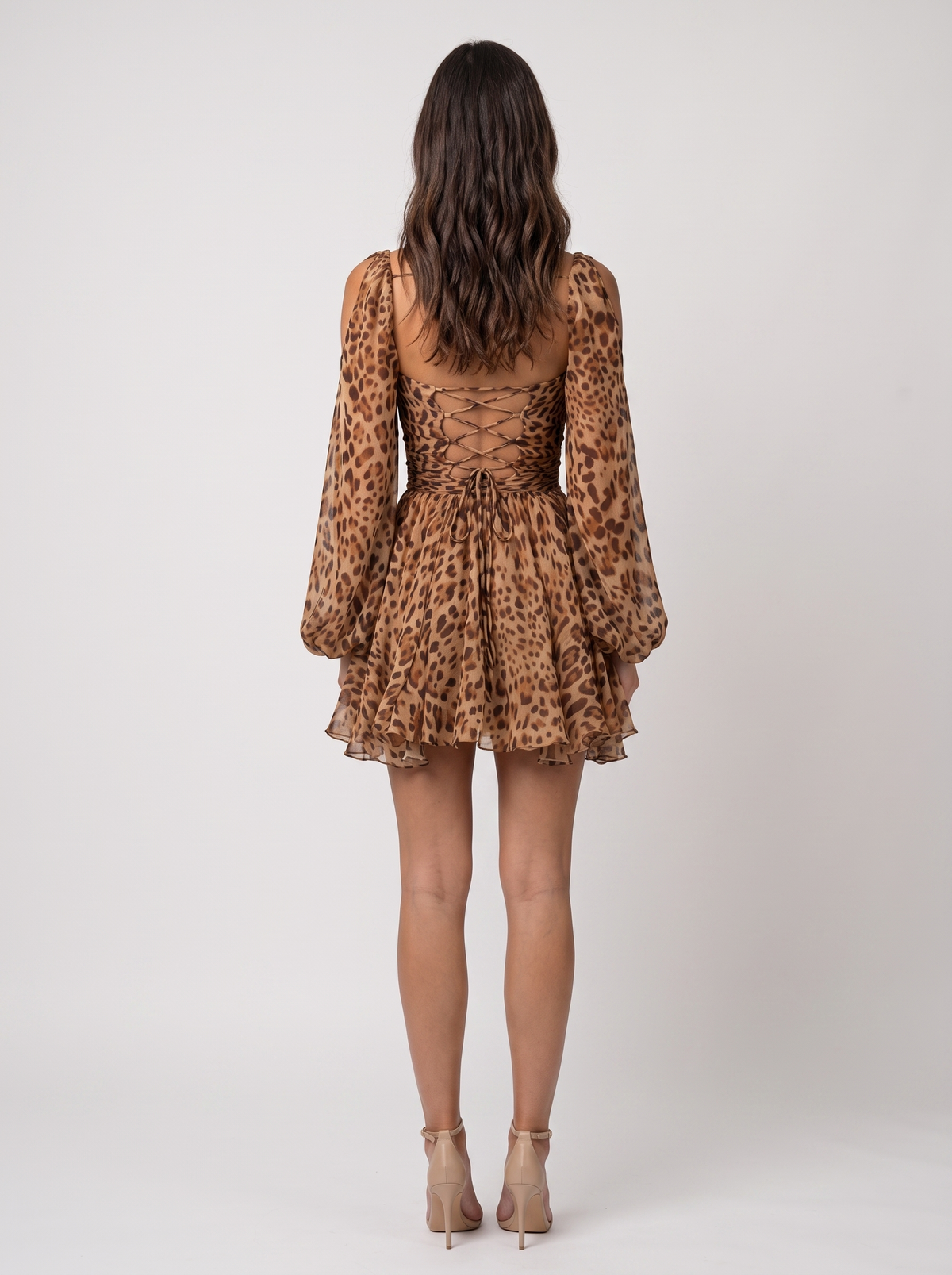 LARK | WRAP MINI DRESS - Leopard