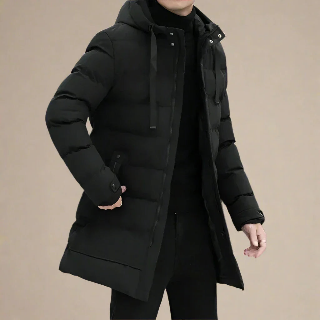 LEANDER | HOODED WINTER PARKA - Black