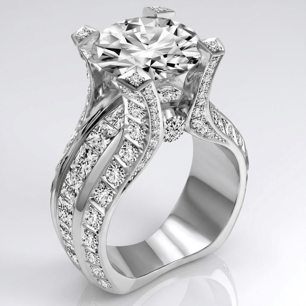 LEIGHTON | ROUND HALO RING - Silver