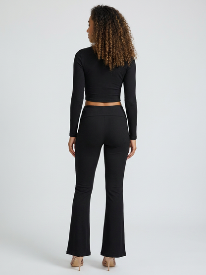 LENE | FLARE PANT SET - Black