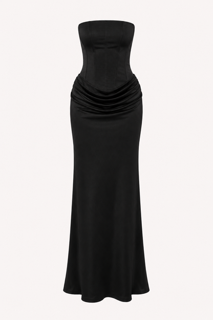 LEONELLE | CORSET MAXI DRESS - Black