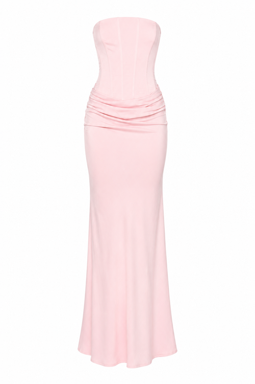 LEONELLE | CORSET MAXI DRESS - Pink