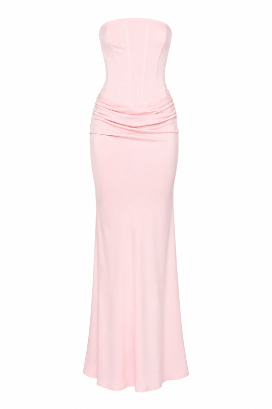 LEONELLE | CORSET MAXI DRESS - Pink