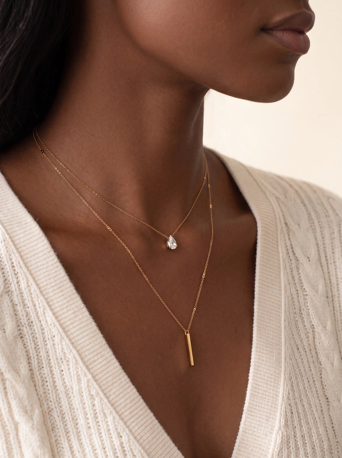 LEONTINE | LAYERED BAR NECKLACE - Gold