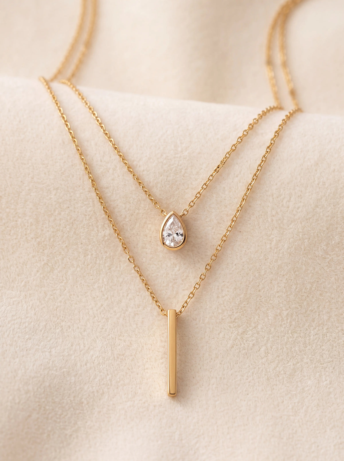 LEONTINE | LAYERED BAR NECKLACE - Gold