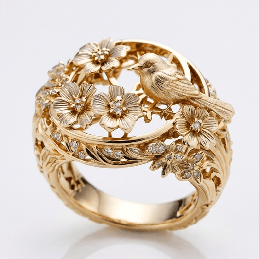 LIESEL | GOLD BIRD GARDEN RING - Gold