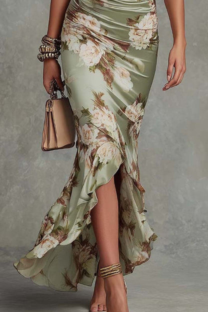 LILOU | FLORAL MAXI DRESS - Sage Floral