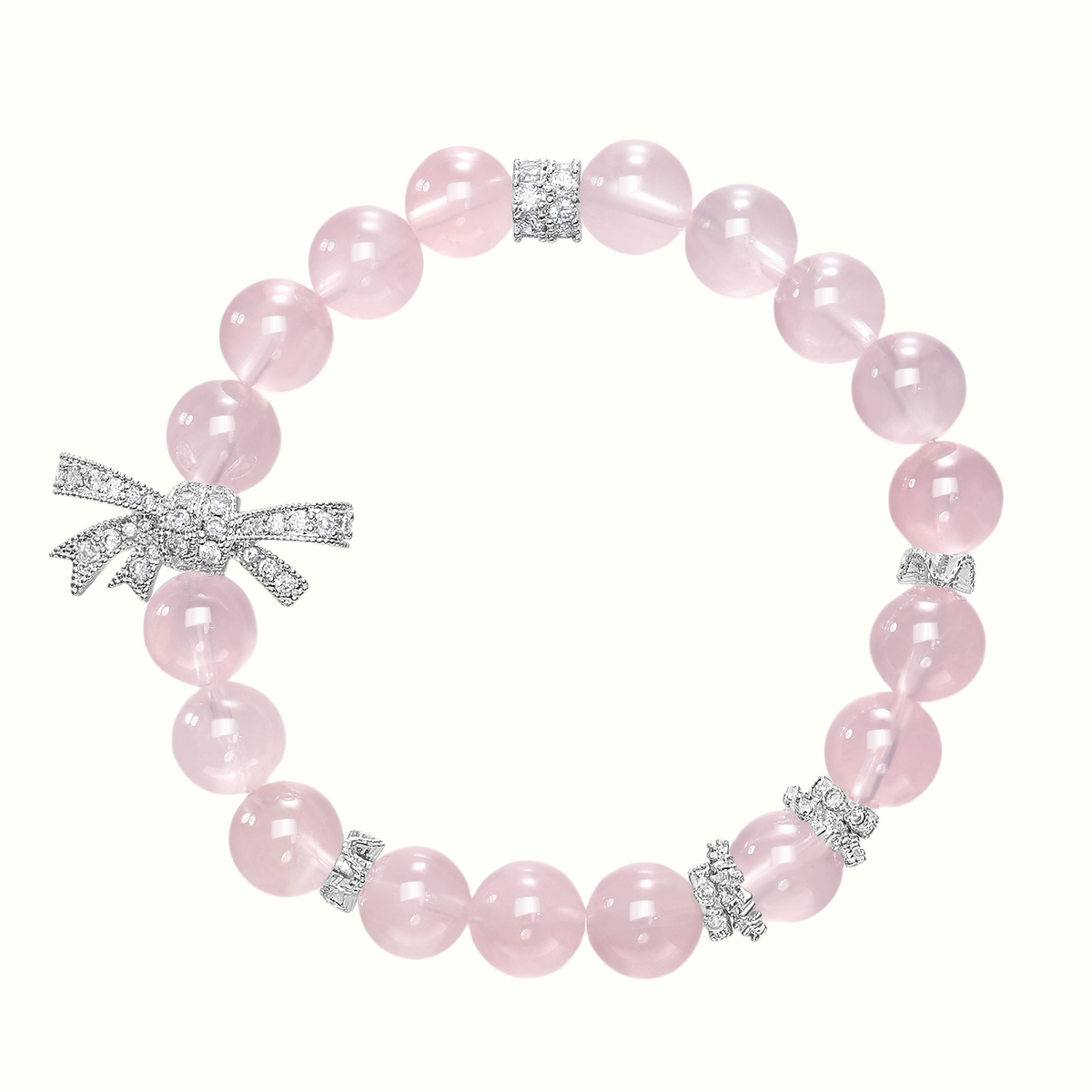 LINNET | PINK BEAD BOW BRACELET - Pink