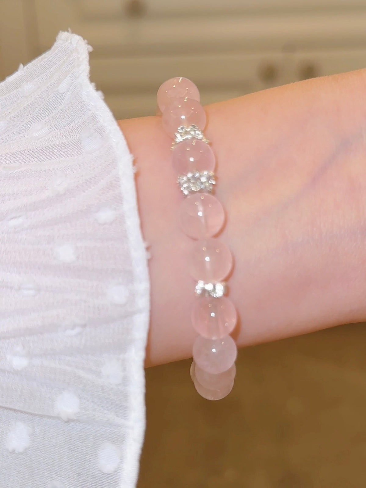 LINNET | PINK BEAD BOW BRACELET - Pink