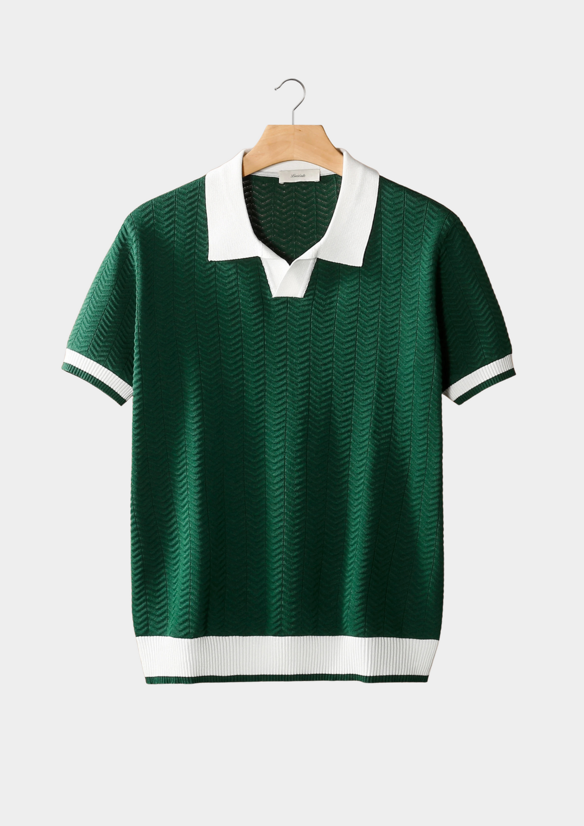 LUCA | TEXTURED POLO SHIRT - Green