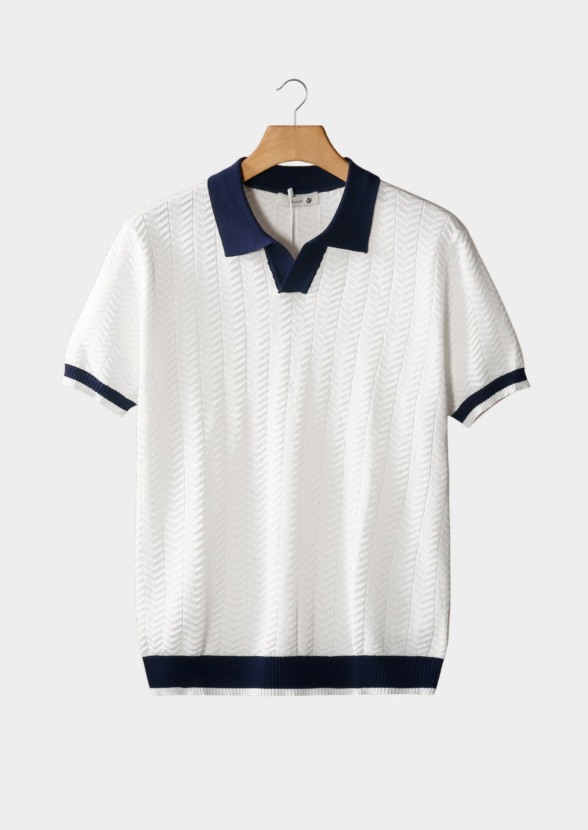 LUCA | TEXTURED POLO SHIRT - White