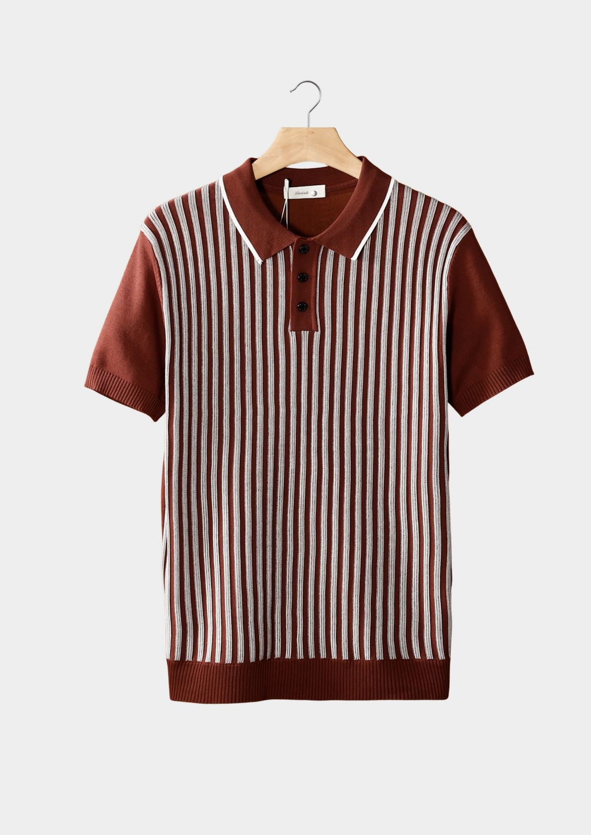 LUCAN | STRIPED POLO SHIRT - Maroon