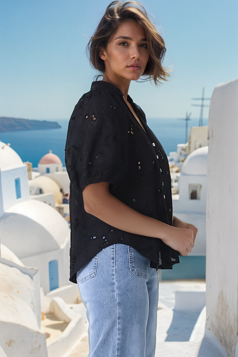 LUDOVICA | EMBROIDERED TOP