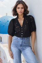 LUDOVICA | EMBROIDERED TOP