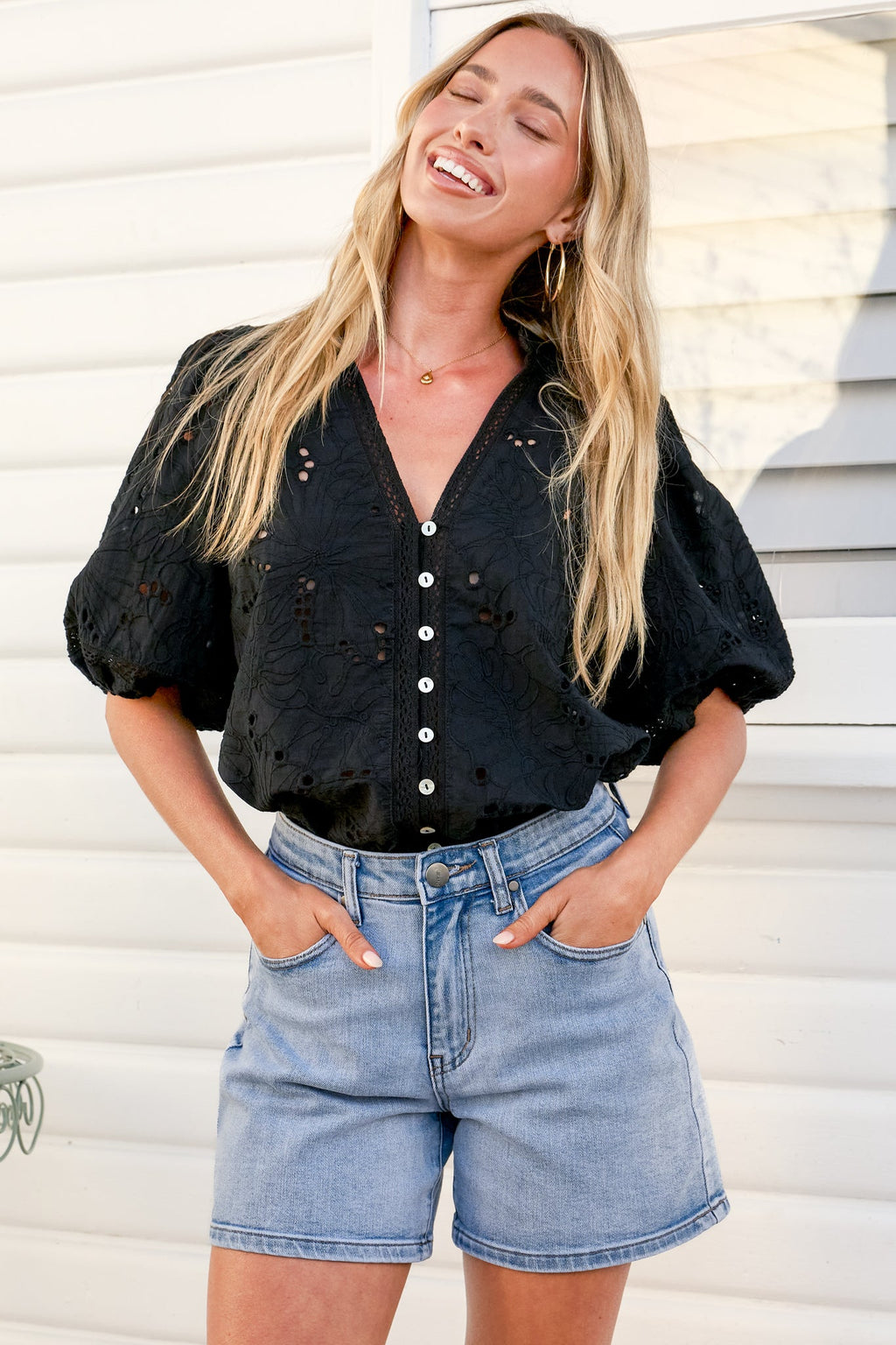 LUDOVICA | EMBROIDERED TOP