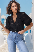 LUDOVICA | EMBROIDERED TOP