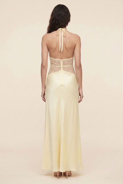 LUMEN | LACE MAXI DRESS - Butter Yellow