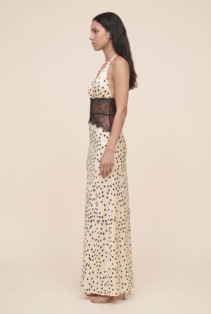 LUMEN | LACE MAXI DRESS - Polka Dot