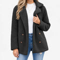 MABRY | TEDDY DOUBLE BREASTED COAT - Black