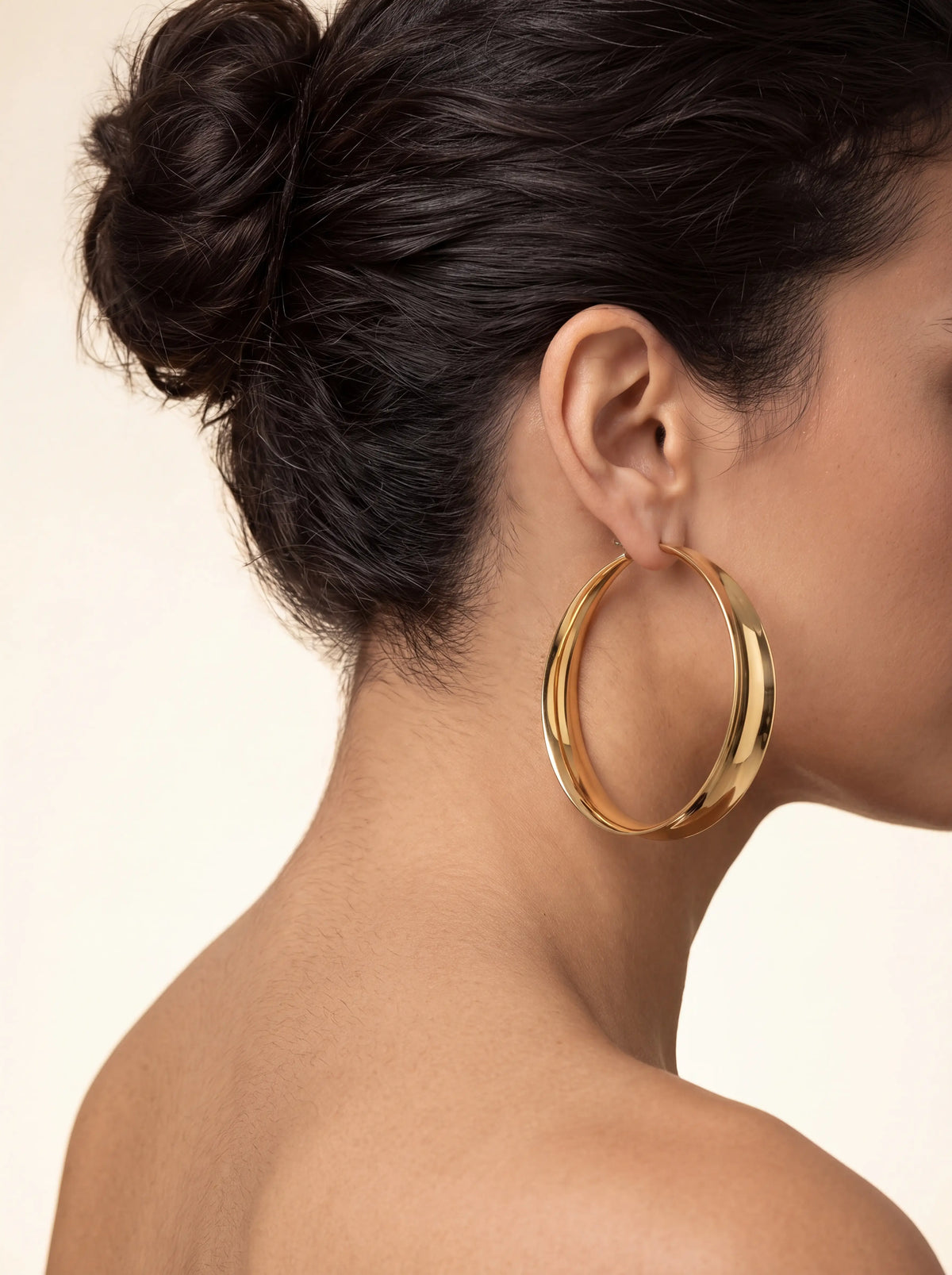 MAELYS | GOLD CHUNKY HOOP EARRINGS - Gold