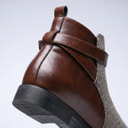 MAGNUS | CORDUROY BUCKLE ANKLE BOOTS
