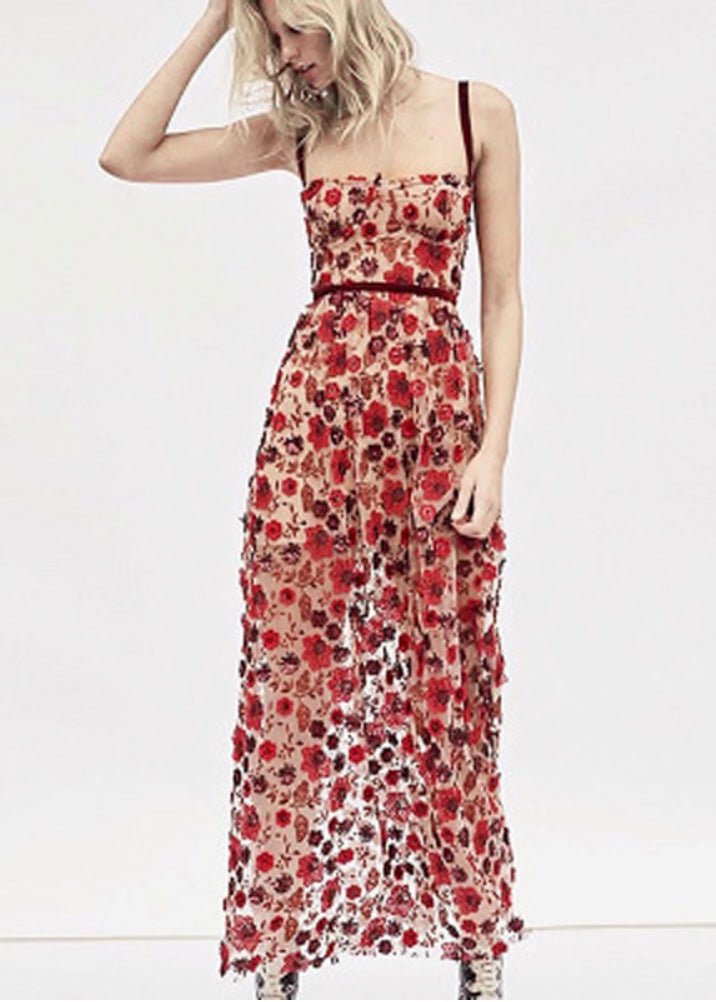 MARIELLA | FLORAL MAXI DRESS - Red Floral