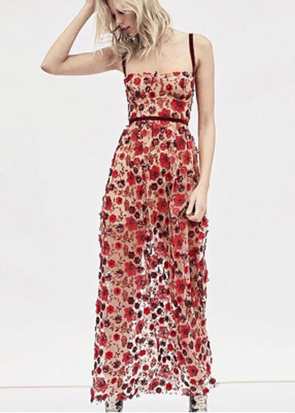 MARIELLA | FLORAL MAXI DRESS - Red Floral