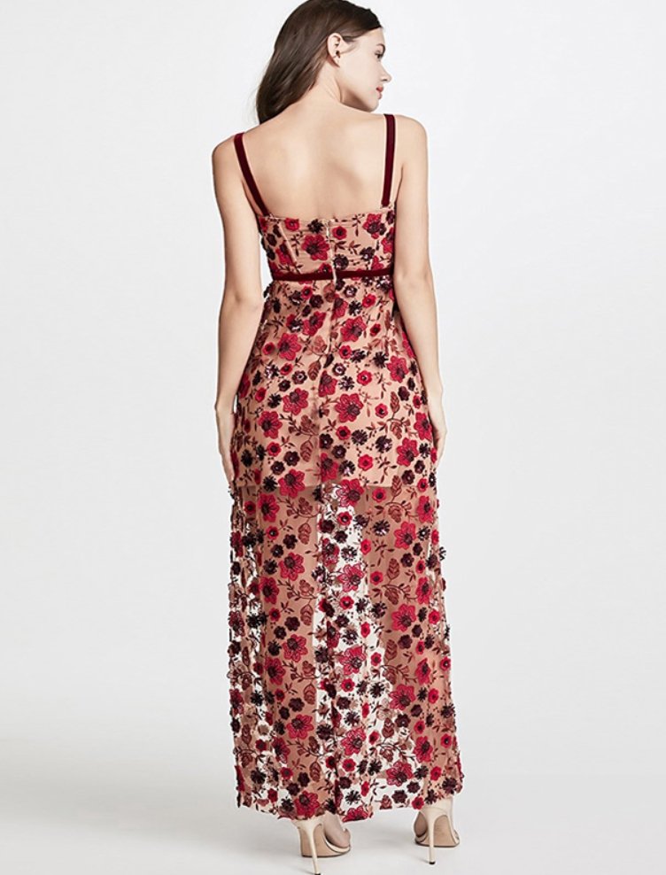 MARIELLA | FLORAL MAXI DRESS - Red Floral