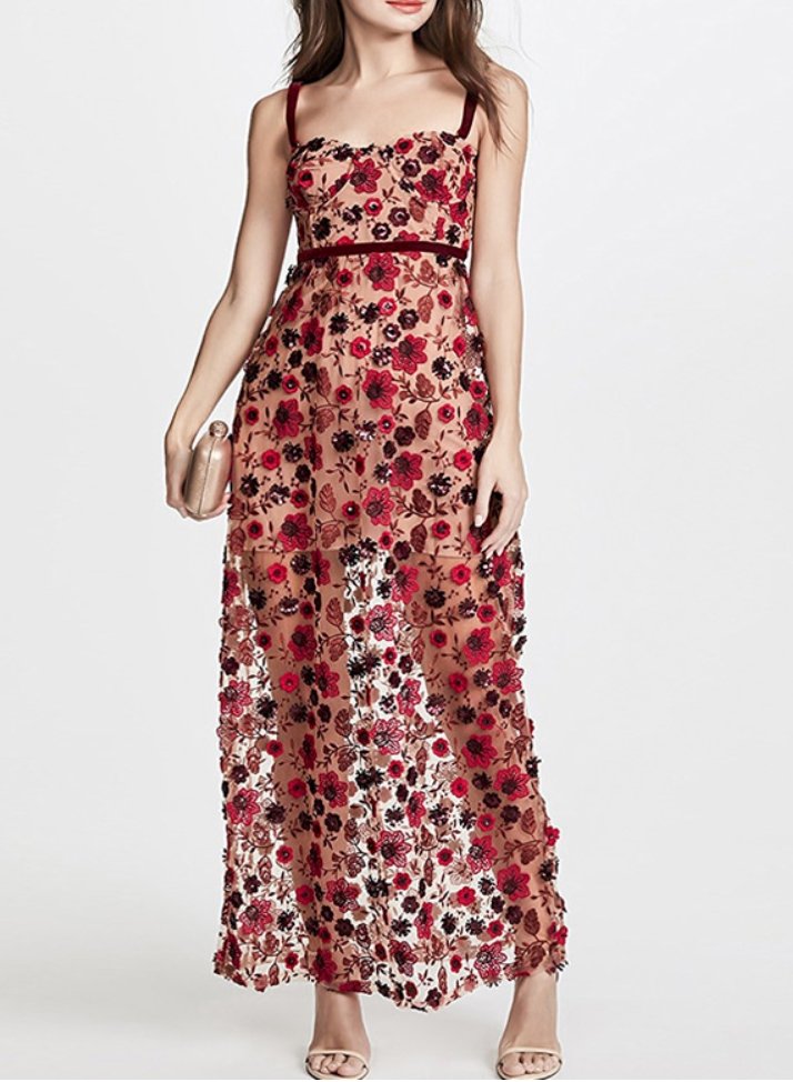 MARIELLA | FLORAL MAXI DRESS - Red Floral