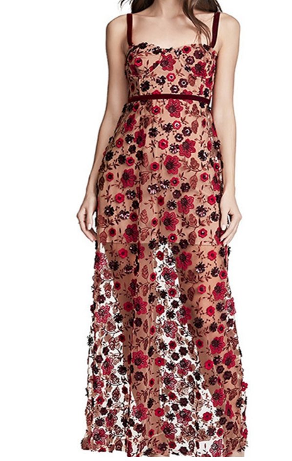 MARIELLA | FLORAL MAXI DRESS - Red Floral