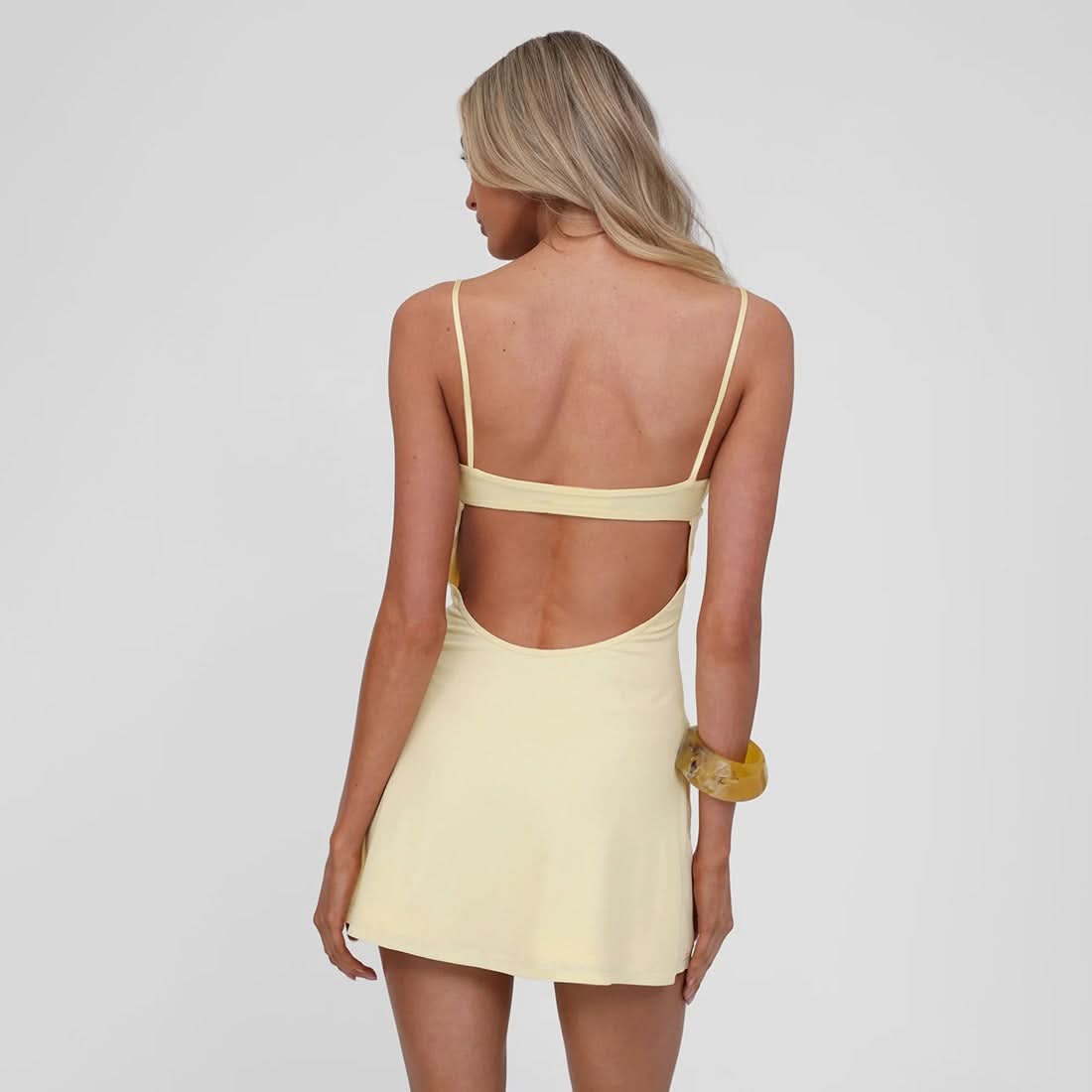 MARSEILLE | MINI DRESS - Cream, back